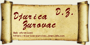 Đurica Zurovac vizit kartica